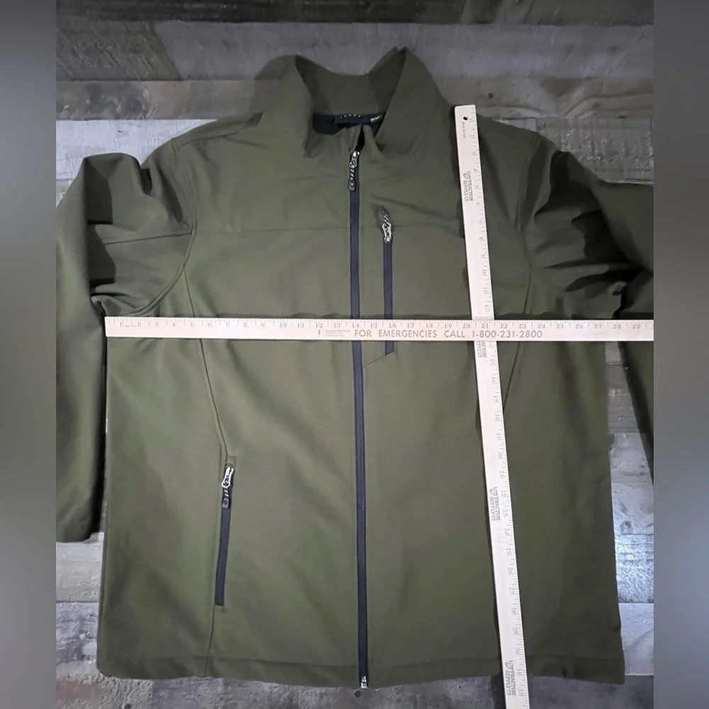 Swiss Tech Jacket Men’s 2XL Dark Green Full Zip Mock Neck Casual Pockets - Picture 3 of 8